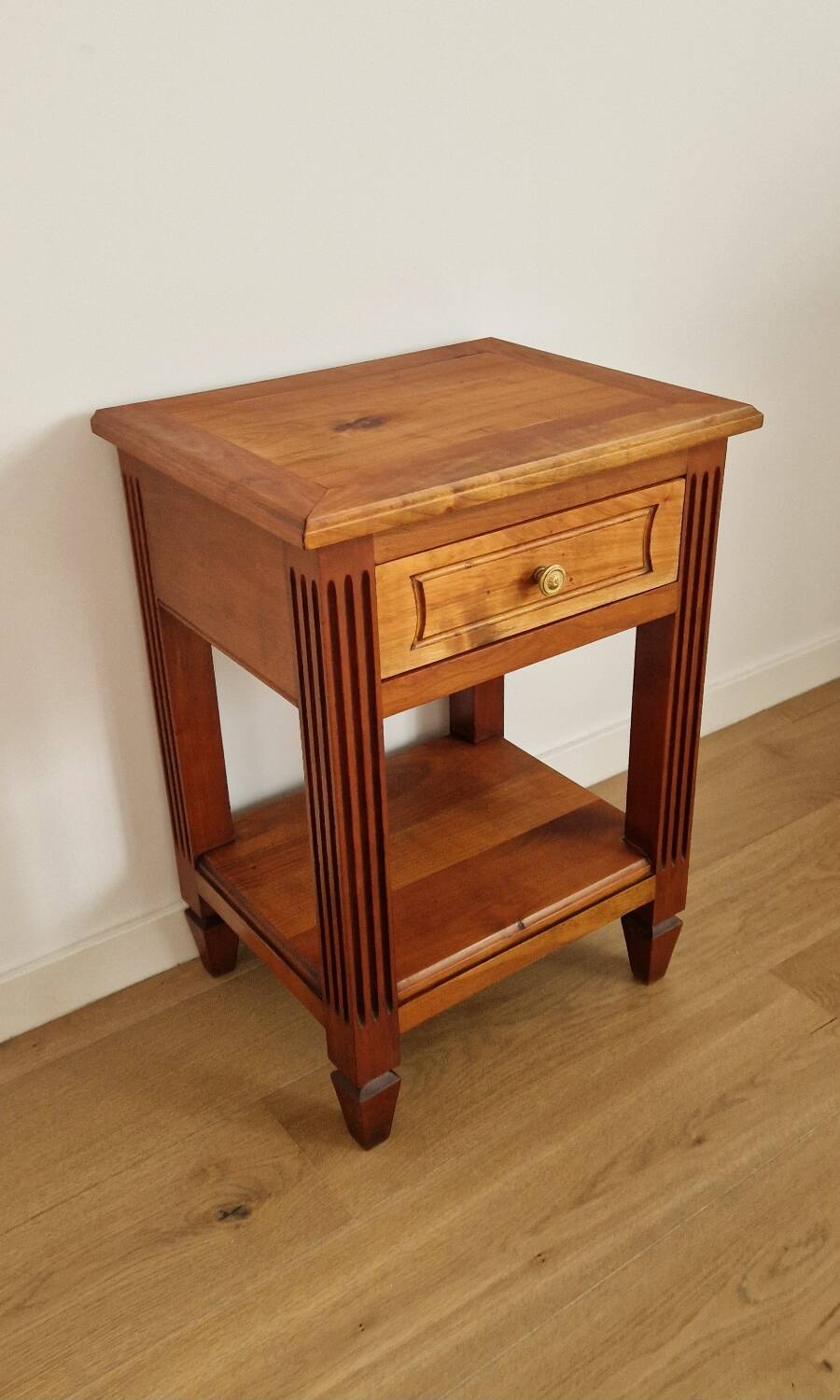 Low cabinet in blond cherry wood, Directoire style