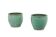 Paire de grands cache-pots en terre cuite vernissée. Années 1950.