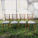 Set of 4 Monobloc chairs from the 60s