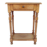 Console or side table in light oak stained massir wood