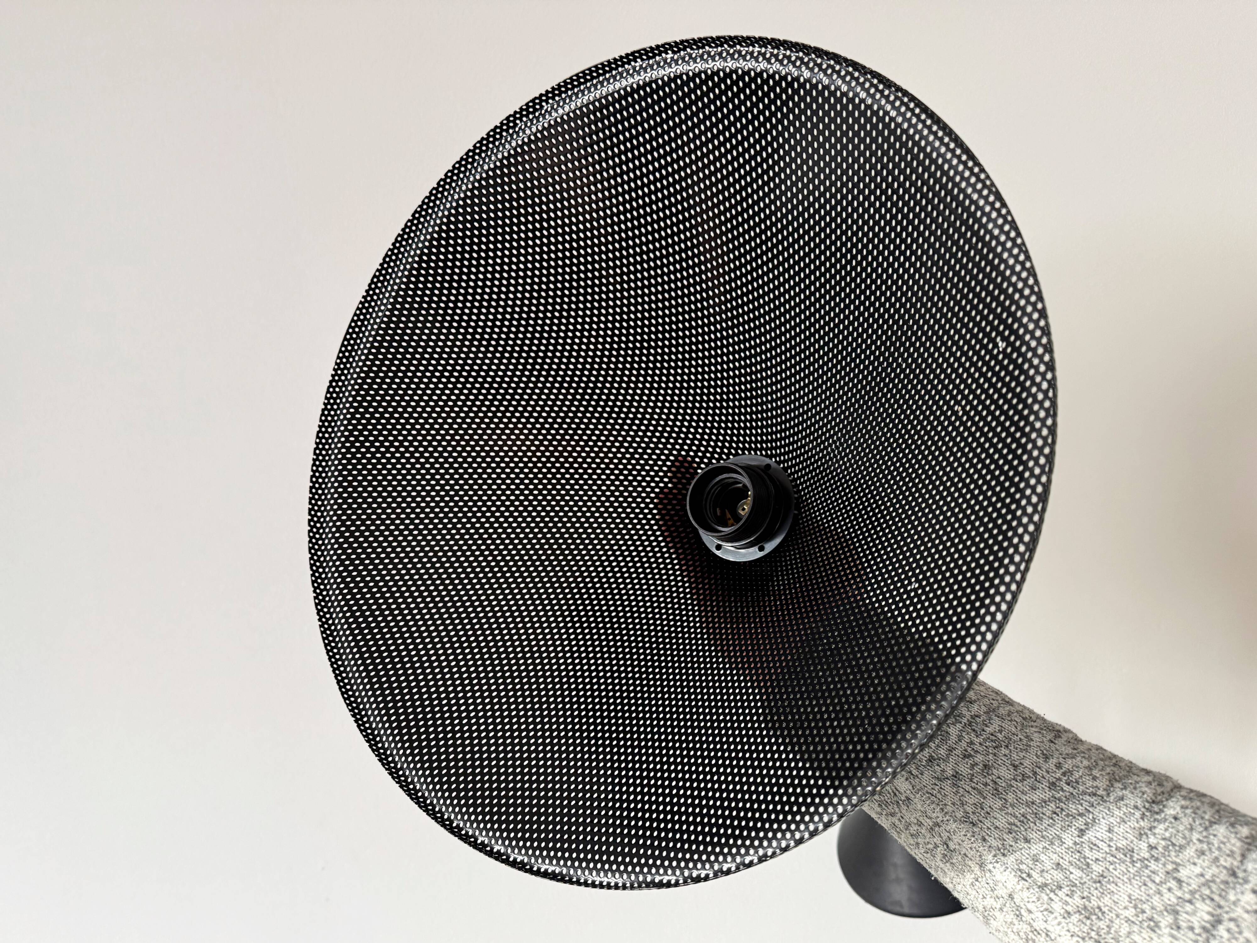 Postmodern perforated metal hanging lamp from the 80s