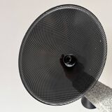 Postmodern perforated metal hanging lamp from the 80s