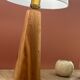 Elegant table lamp made of recycled solid wood for a warm and sustainable atmosphere "CÔNE"