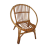 Vintage child rattan armchair