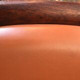 6 Dyrlund rosewood leather chairs