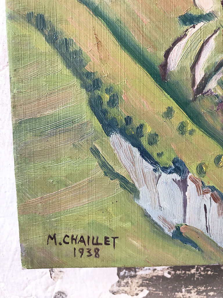 Oil painting landscape mountain 1938