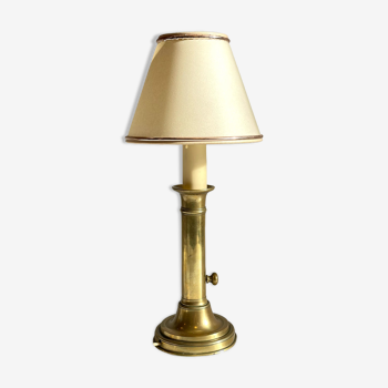 Lampe bougeoir laiton massif vintage