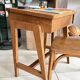 School desk and chair set stamped Baumann