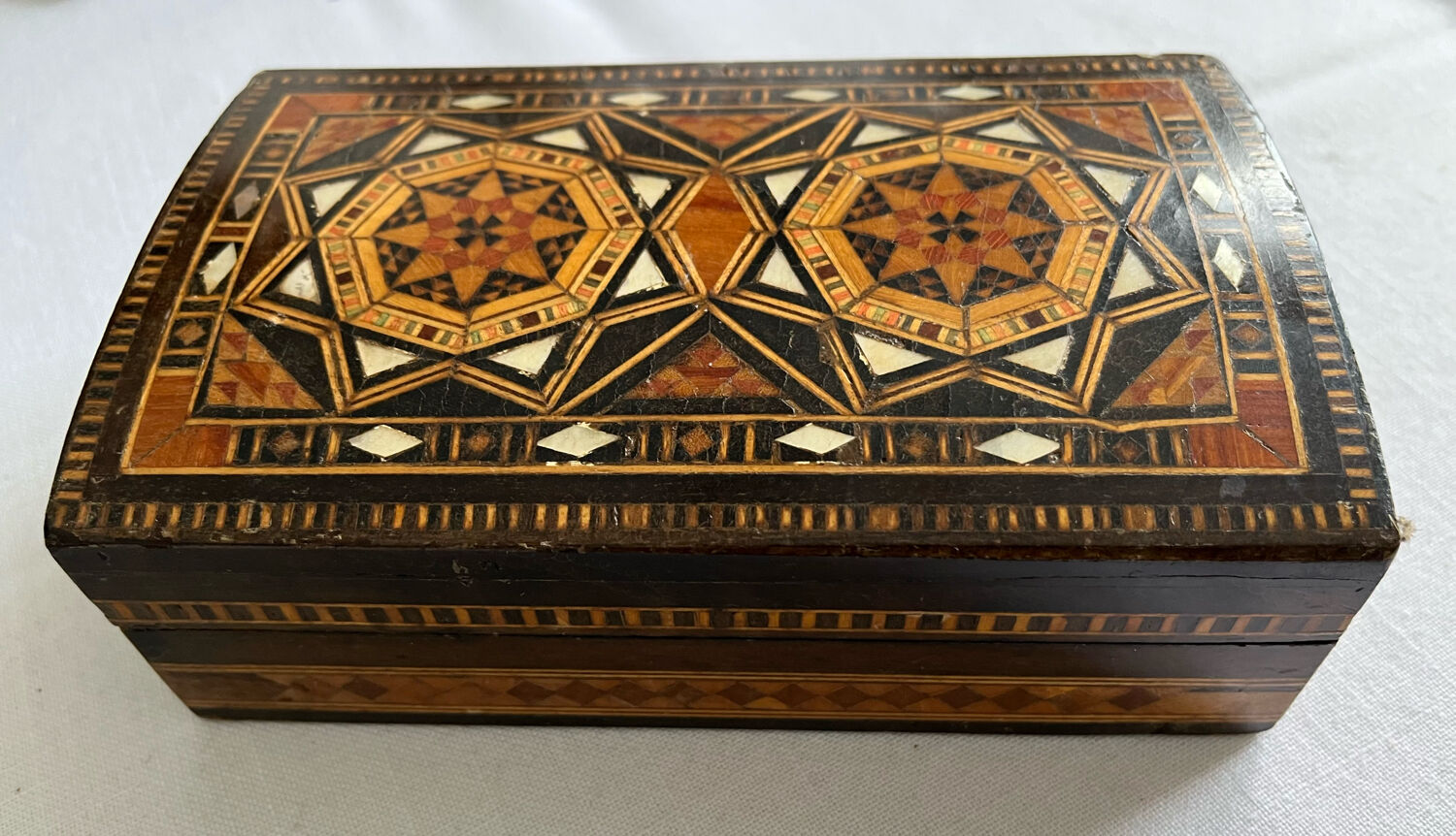 Inlaid wooden box