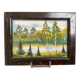 Petit tableau paysage de forêt marbre russe
