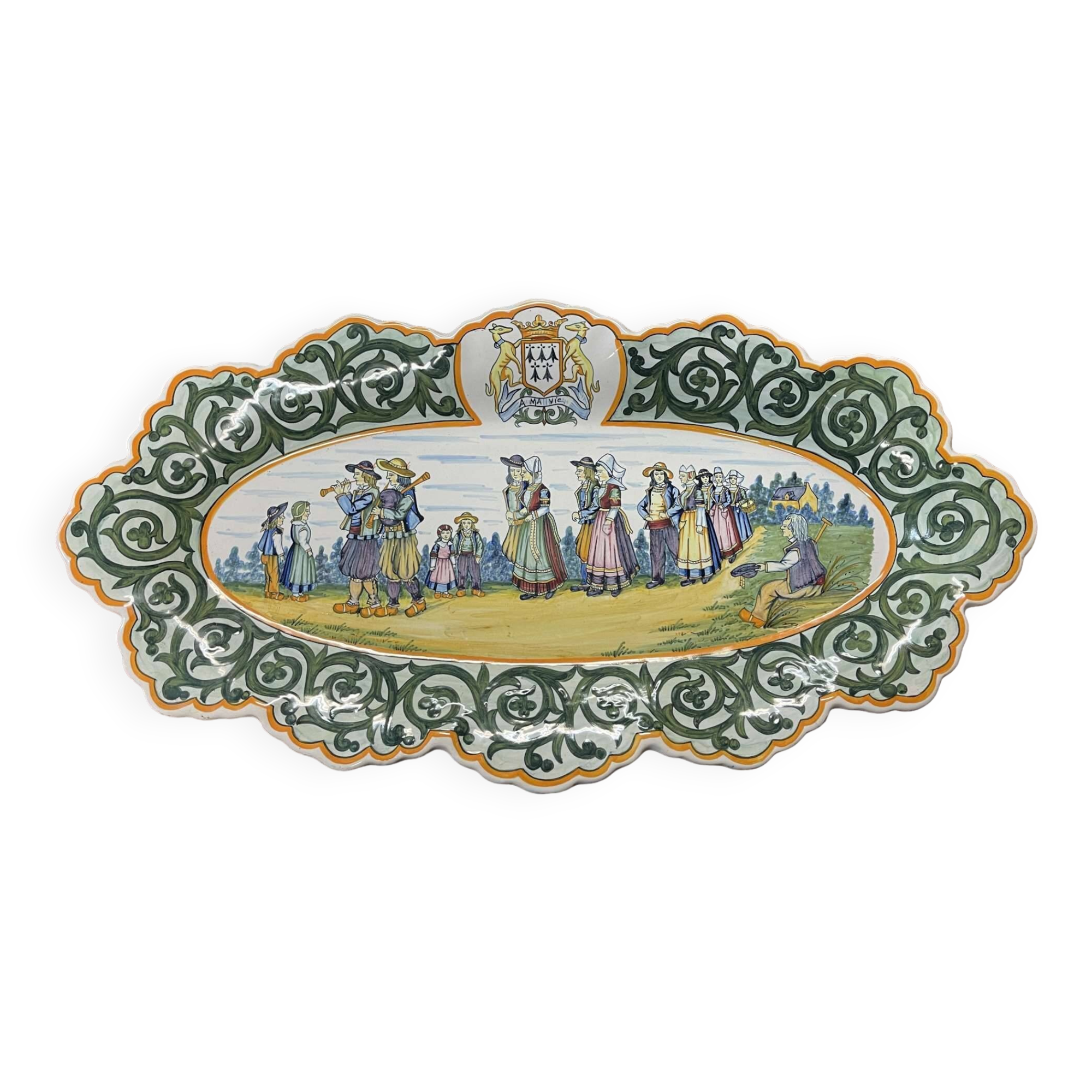 Quimper earthenware dish from the early 20th century