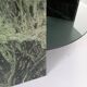 Vintage square coffee table with 2 green marble and smoked glass tops