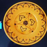 Plat en céramique, terre cuite vernissée signé Biot années 60/70