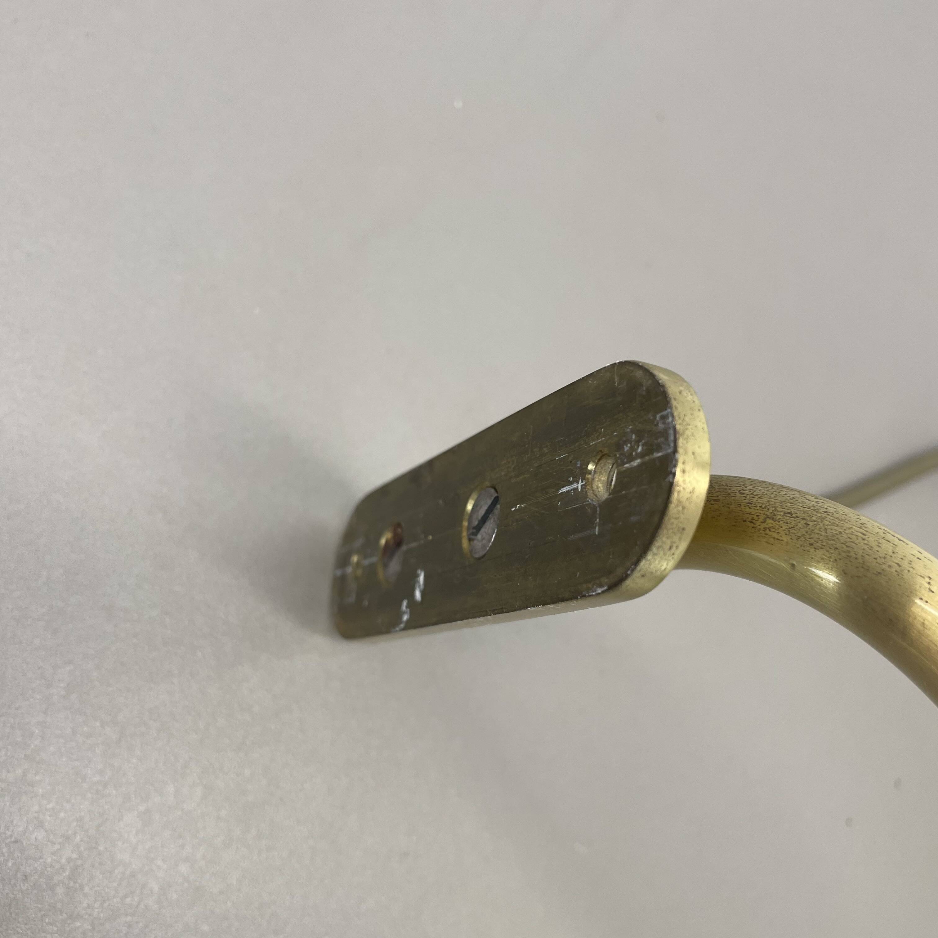 rare adjustable solid Brass Stilnovo Style Theatre spot Wall Light, Italy