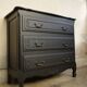 Vintage chest of drawers restyled in black