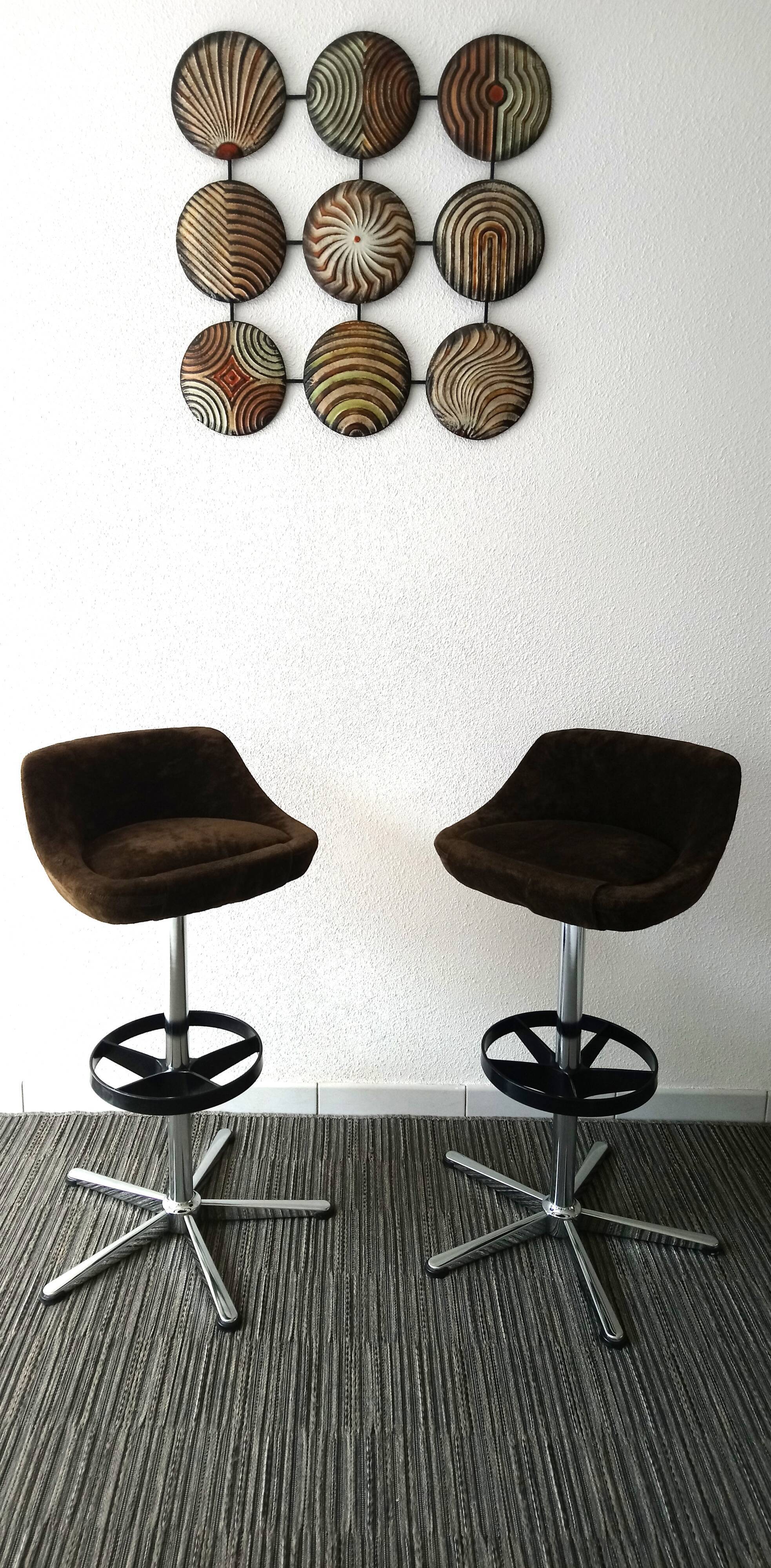 Paire de tabourets haut de bar années 70/80