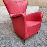 Isa bergamo - fauteuil - pieds moulés sous pression en laiton