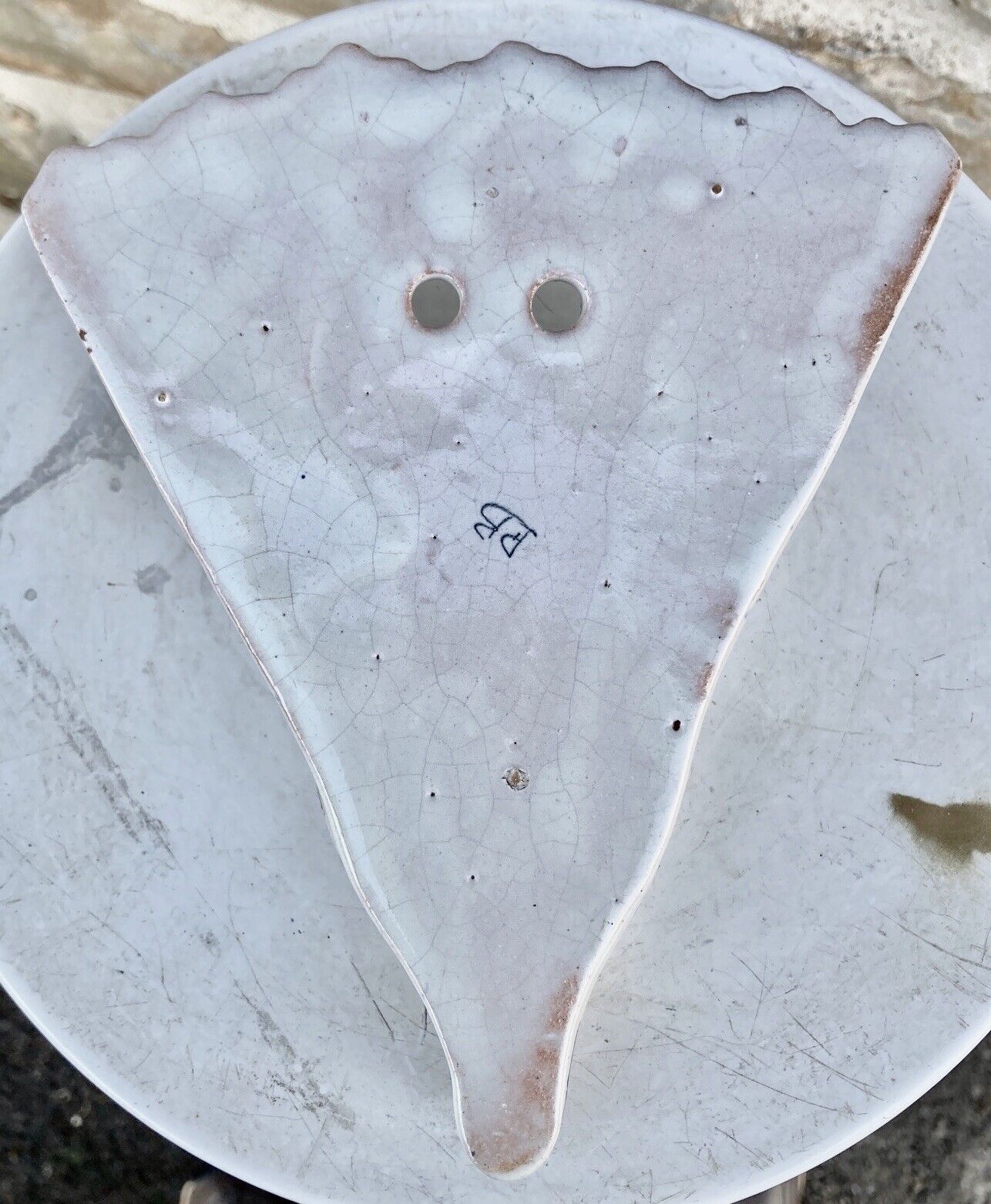 vase - Fan-shaped bouquet - Pouplard Béatrix Malicorne style Quimper XIX