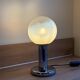 TARGETTI table lamp in chrome and transparent/white glass.