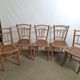Lot of six chairs Luterma 1900 seat crafted
