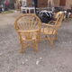 Paire de fauteuils en rotin vintage