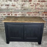 18th century raw and black oak sideboard