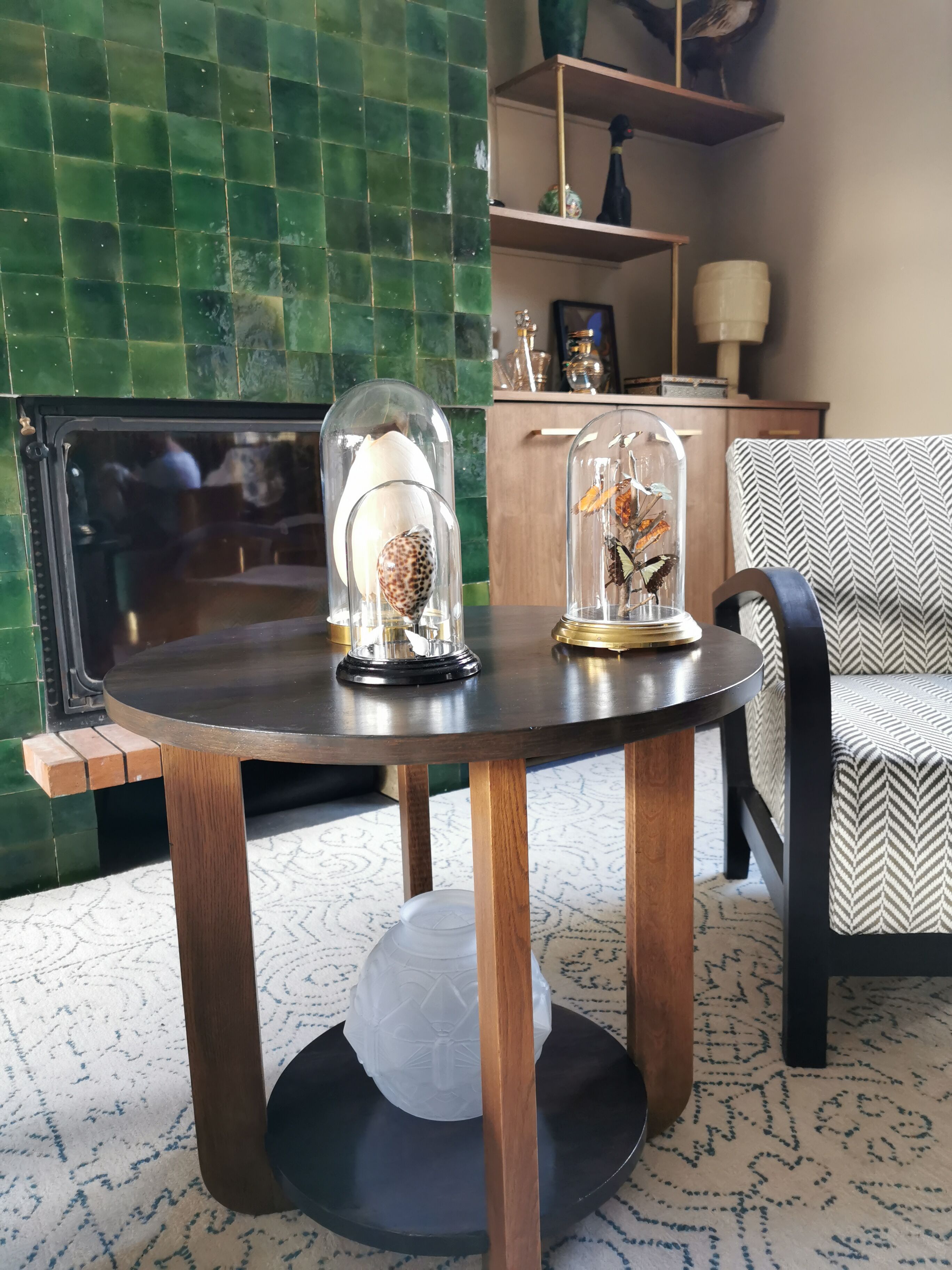 Old wooden art deco table