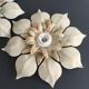 Pair metal flower sconces