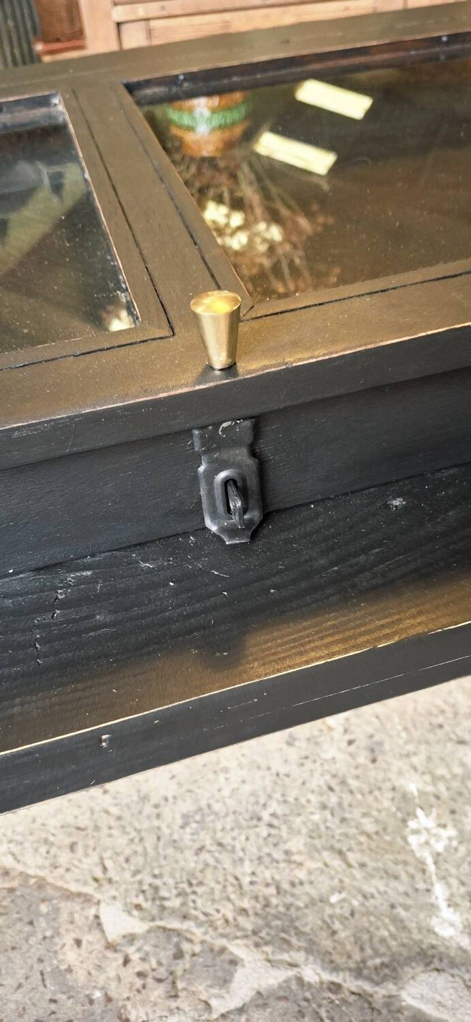 Antique display cabinet on legs