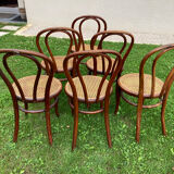Suite of 6 bistro chairs Thonet