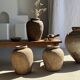 Borneo vase in brown terracotta (1) H35 D23