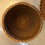 Basket stool wicker box