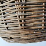 Vintage wicker round basket