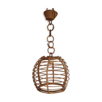 Vintage rattan hanging lamp