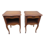 Pair of vintage oak bedside tables