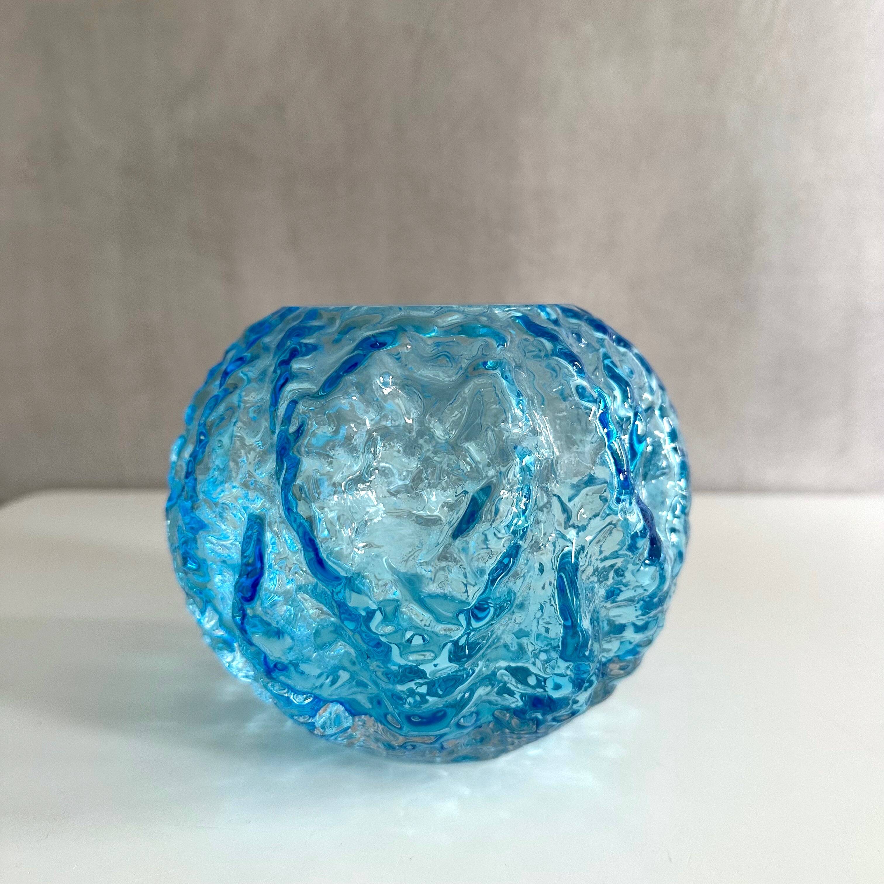 2 Vintage Glass Vases ROCK-KRISTALL Ingrid Glas", Kurt Wokan