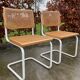 Ensemble de 4 chaises modèles Cesca de Marcel Breuer