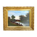 Old landscape painting