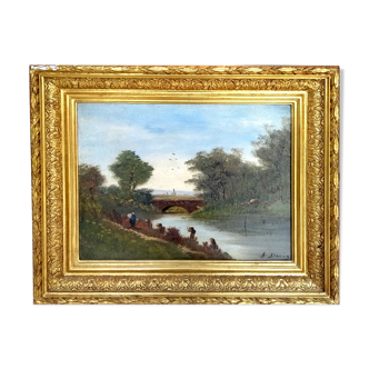 Old landscape painting