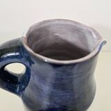 Robert and Jean Cloutier pitcher in blue enameled ceramic