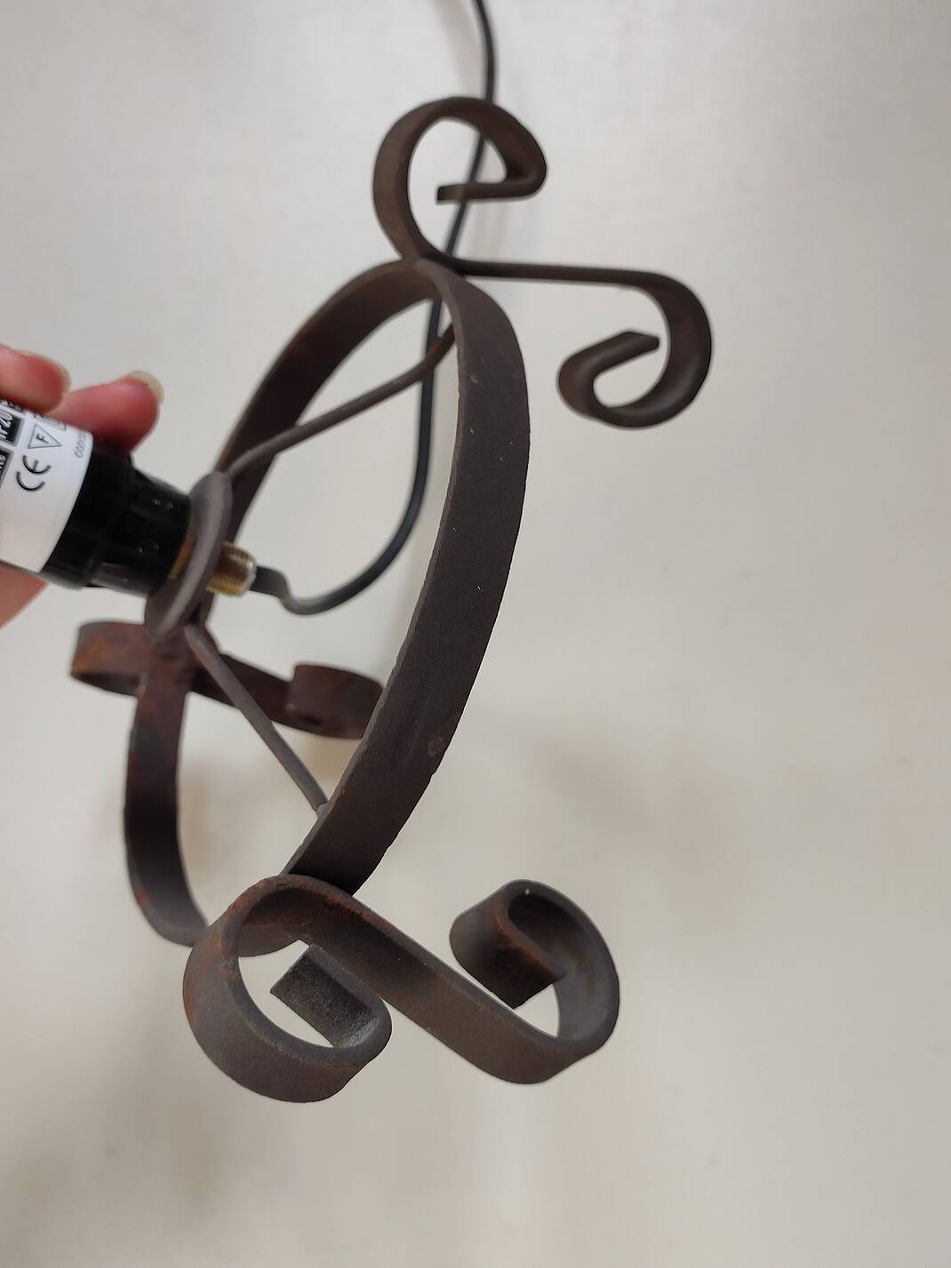 Large vintage glass mosaic egg lamp