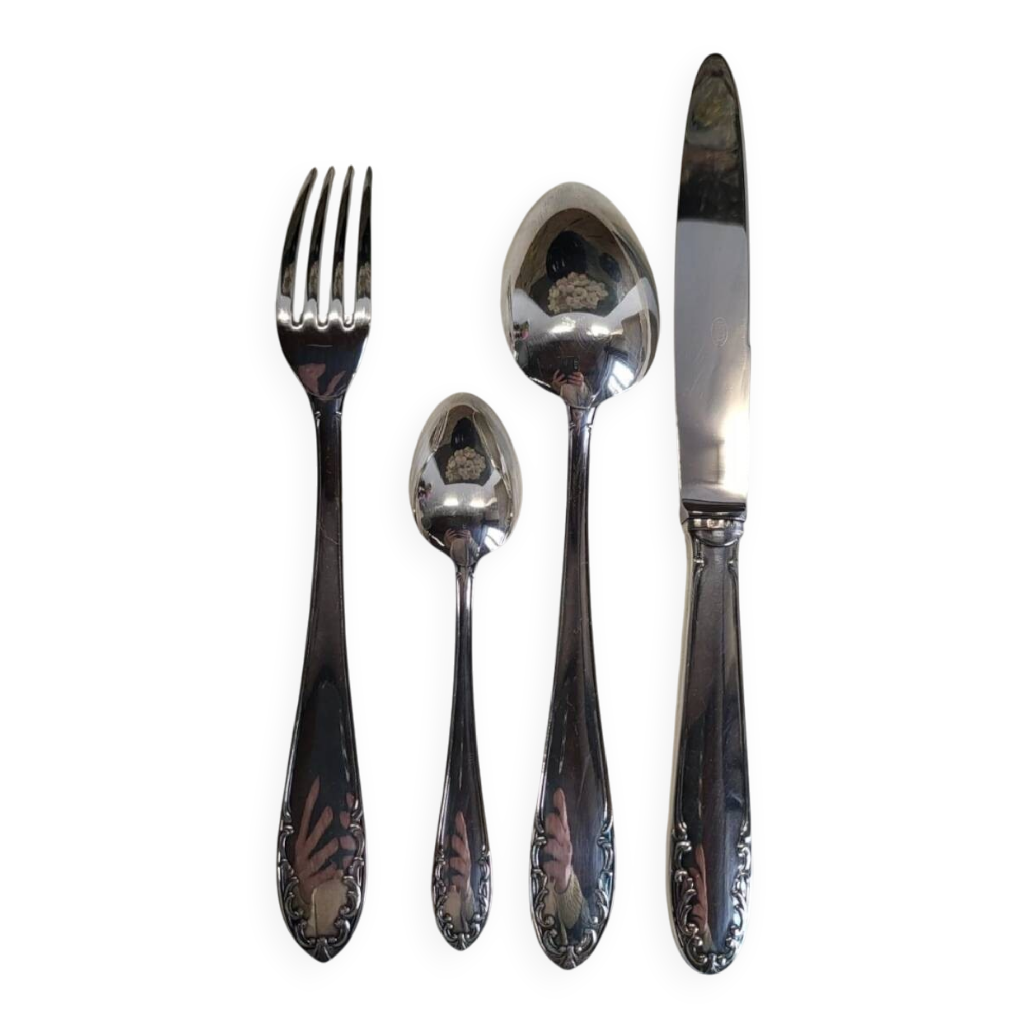 4-Piece Flatware Set, Liberty Silver-Plated Metal