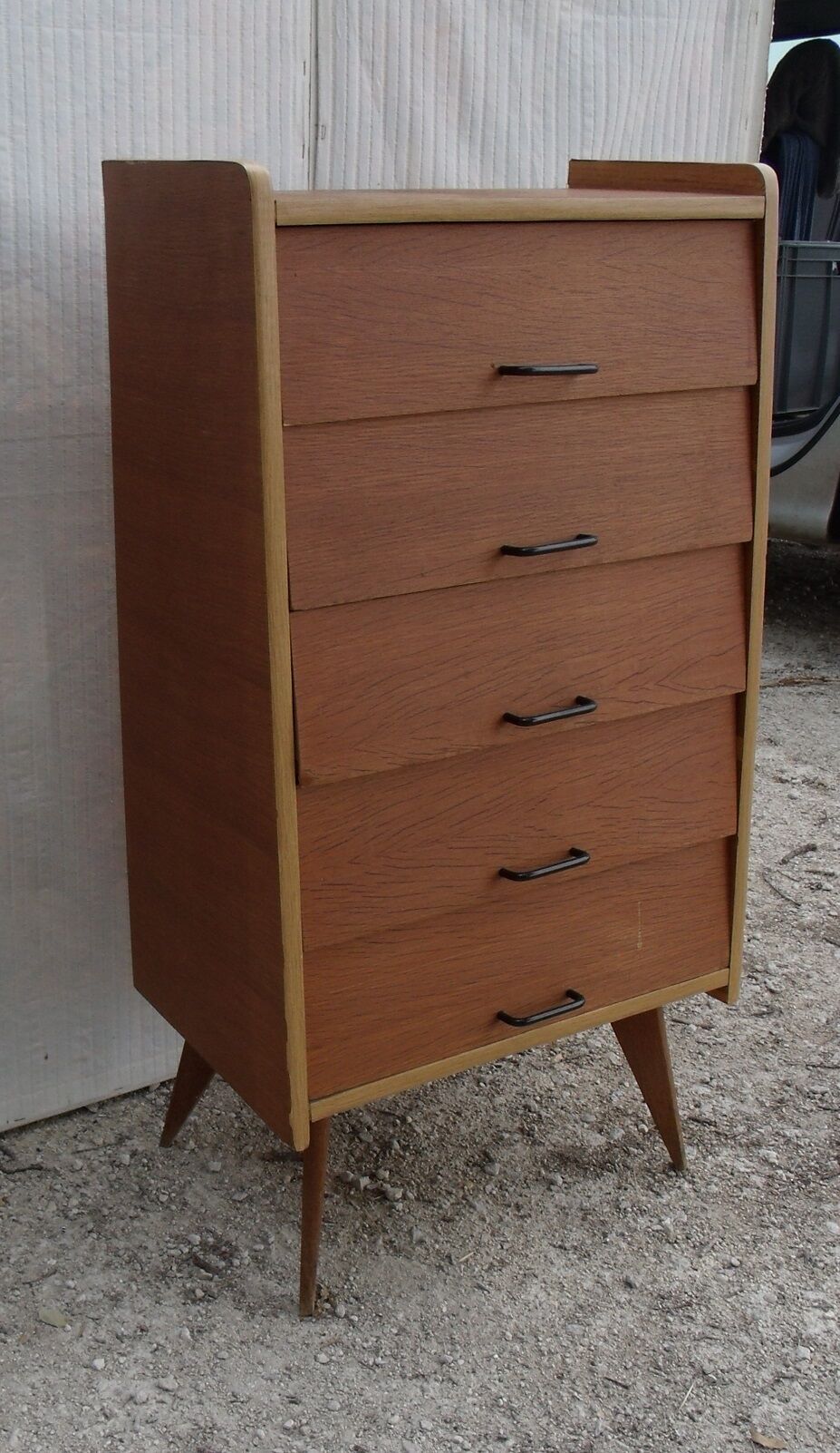 Vintage chiffonnier 1950 feet compass