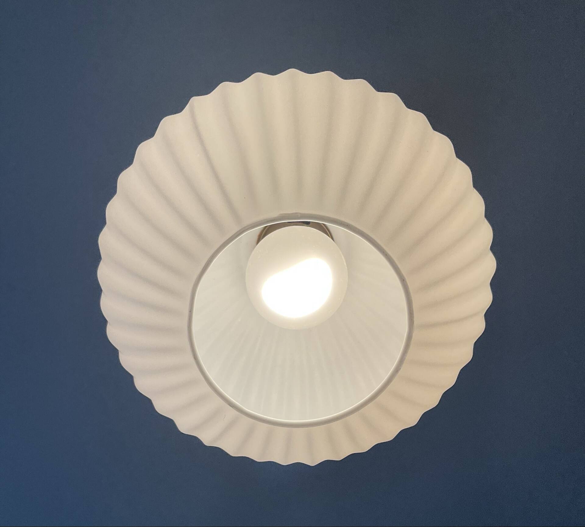 Scandinavian suspension light by Louis Kalff from the 60s-70s.