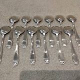 12 pelles a glace metal argente orfevre Vuillermet Lyon LXVI perles