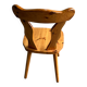 Set of 3 solid pine dining chairs – 1970s