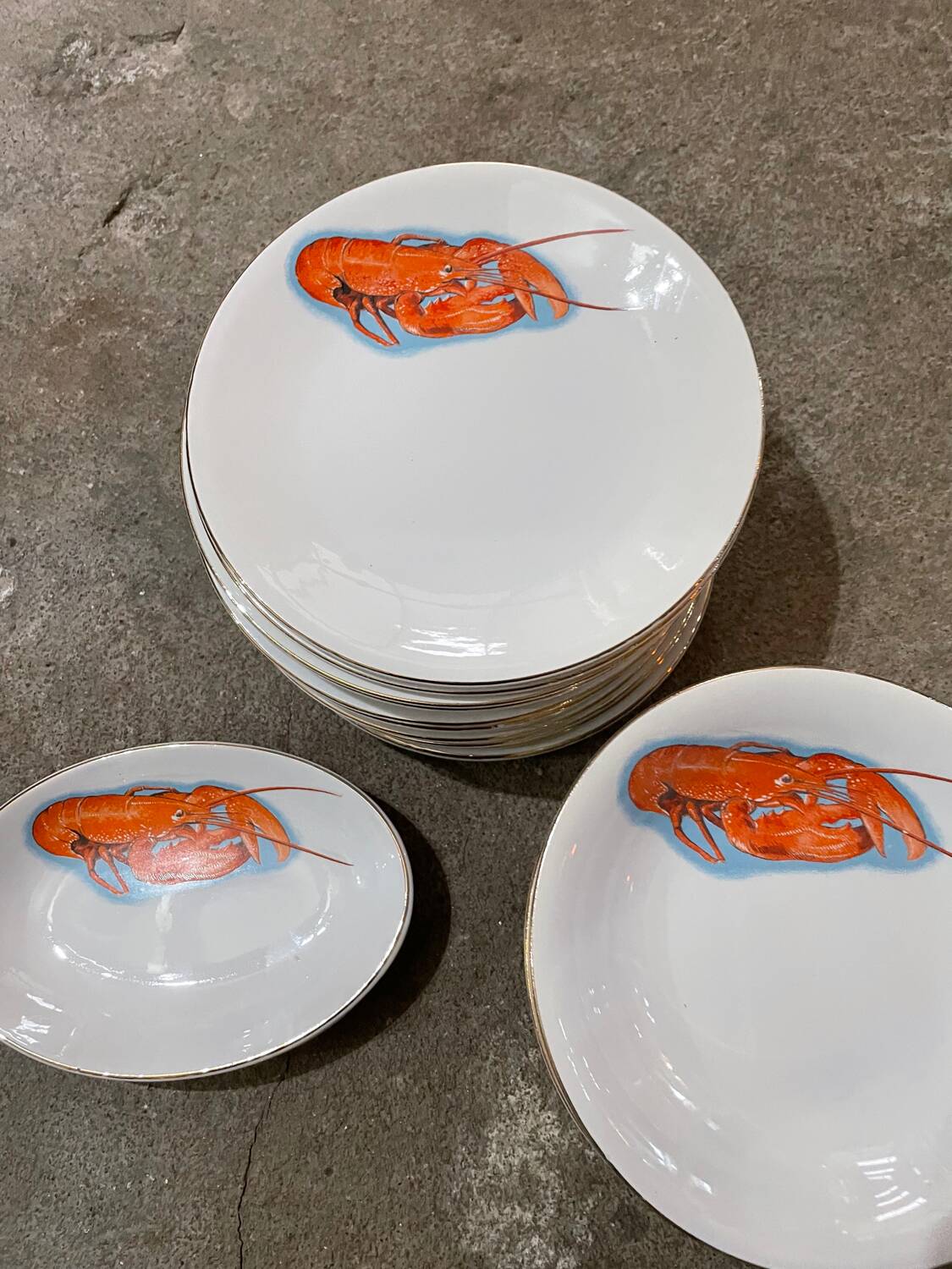 Set from the Digoin & Sarreguemines pottery.