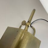 Cubic Modernist Brass Metal Table Light by Florian Schulz, Germany, 1970s