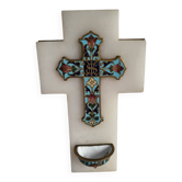 Benedictine Cross in Onyx and cloisonné enamel