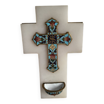 Benedictine Cross in Onyx and cloisonné enamel